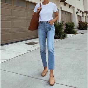 Everlane The 90s Cheeky High-Waisted Straight Leg Jeans Women's Size 29